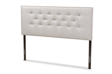 Load image into Gallery viewer, Baxton Studio Windsor Modern and Contemporary Greyish Beige Fabric Upholstered Queen Size Headboard
