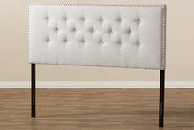 Load image into Gallery viewer, Baxton Studio Windsor Modern and Contemporary Greyish Beige Fabric Upholstered Queen Size Headboard
