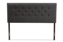 Load image into Gallery viewer, Baxton Studio Windsor Modern and Contemporary Dark Grey Fabric Queen Size Headboard
