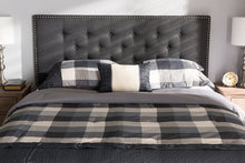Load image into Gallery viewer, Baxton Studio Windsor Modern and Contemporary Dark Grey Fabric Queen Size Headboard
