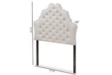 Load image into Gallery viewer, Baxton Studio Hilda Modern and Contemporary Greyish Beige Fabric Twin Size Headboard
