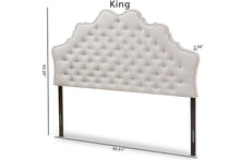 Load image into Gallery viewer, Baxton Studio Hilda Modern and Contemporary Greyish Beige Fabric King Size Headboard
