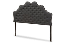 Load image into Gallery viewer, Baxton Studio Hilda Modern and Contemporary Dark Grey Fabric King Size Headboard
