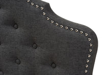 Load image into Gallery viewer, Baxton Studio Hilda Modern and Contemporary Dark Grey Fabric Queen Size Headboard

