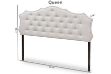 Load image into Gallery viewer, Baxton Studio Aurora Modern and Contemporary Greyish Beige Fabric Queen Size Headboard
