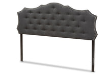 Load image into Gallery viewer, Baxton Studio Aurora Modern and Contemporary Dark Grey Fabric King Size Headboard

