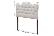 Load image into Gallery viewer, Baxton Studio Emma Modern and Contemporary Greyish Beige Fabric Twin Size Headboard
