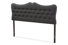 Load image into Gallery viewer, Baxton Studio Emma Modern and Contemporary Dark Grey Fabric Queen Size Headboard
