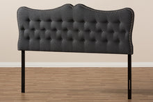 Load image into Gallery viewer, Baxton Studio Emma Modern and Contemporary Dark Grey Fabric Queen Size Headboard
