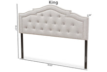 Load image into Gallery viewer, Baxton Studio Edith Modern and Contemporary Greyish Beige Fabric King Size Headboard
