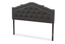 Load image into Gallery viewer, Baxton Studio Edith Modern and Contemporary Dark Grey Fabric Queen Size Headboard

