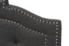 Load image into Gallery viewer, Baxton Studio Edith Modern and Contemporary Dark Grey Fabric Queen Size Headboard
