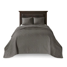 Load image into Gallery viewer, Olliix Quebec 100% Polyester Solid Reversible Bedspread Set By Madison Park MP13-6455
