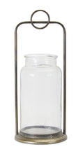 Load image into Gallery viewer, Antique Metal Candle Holder with Glass Jar (Set of 2)
