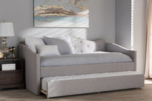 Load image into Gallery viewer, Baxton Studio Kaija Modern and Contemporary Greyish Beige Fabric Daybed with Trundle
