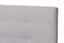 Load image into Gallery viewer, Baxton Studio Valencia Mid-Century Modern Greyish Beige Fabric King Size Platform Bed
