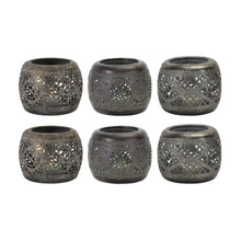 Load image into Gallery viewer, Ornamental Punched Metal Candle Holder (Set of 4)
