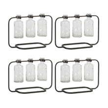 Load image into Gallery viewer, Bud Bottle Vase in Modern Metal Stand (Set of 4)
