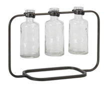 Load image into Gallery viewer, Bud Bottle Vase in Modern Metal Stand (Set of 4)
