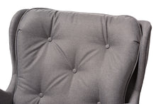 Load image into Gallery viewer, Baxton Studio Maggie Mid-Century Modern Grey Fabric Upholstered Walnut-Finished Rocking Chair
