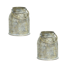 Load image into Gallery viewer, Punched Metal Candle Holder (Set of 2)
