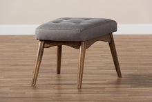 Load image into Gallery viewer, Baxton Studio Waldmann Mid-Century Modern Grey Fabric Upholstered Ottoman

