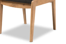 Load image into Gallery viewer, Baxton Studio Wera Mid-Century Retro Modern Dark Grey Fabric Ottoman
