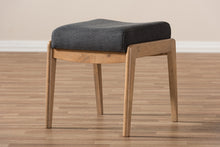 Load image into Gallery viewer, Baxton Studio Wera Mid-Century Retro Modern Dark Grey Fabric Ottoman

