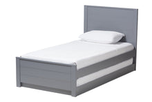 Load image into Gallery viewer, Baxton Studio Catalina Modern Classic Mission Style Grey-Finished Wood Twin Platform Bed with Trundle
