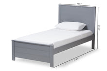 Load image into Gallery viewer, Baxton Studio Catalina Modern Classic Mission Style Grey-Finished Wood Twin Platform Bed
