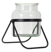 Load image into Gallery viewer, Modern Jar Vase in Meatl Stand (Set of 2)
