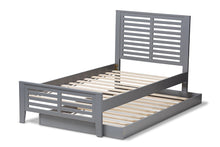 Load image into Gallery viewer, Baxton Studio Sedona Modern Classic Mission Style Grey-Finished Wood Twin Platform Bed with Trundle
