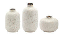 Load image into Gallery viewer, Mini Terra Cotta Bud Vase with Speckled Ivory Finish (Set of 6)
