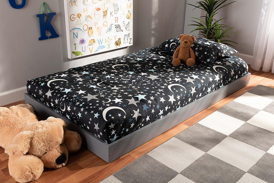 Baxton Studio Payton Modern and Contemporary Grey-Finished Twin Trundle