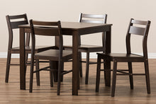 Load image into Gallery viewer, Baxton Studio Lovy Modern and Contemporary Walnut-Finished 5-Piece Dining Set

