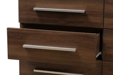 Load image into Gallery viewer, Baxton Studio Auburn Mid-Century Modern Walnut Brown Finished Wood 6-Drawer Dresser
