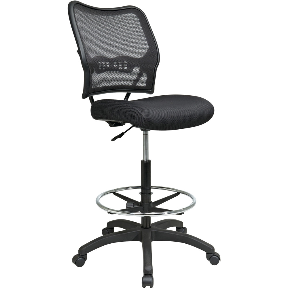 Office Star Air Grid Mesh Back Drafting Chair - Mesh Seat - Mesh Back - 5-star Base - Black - 20