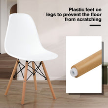 Load image into Gallery viewer, Set of 4 Modern DSW Dining Side Chair Wood Legs-White

