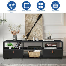 Load image into Gallery viewer, TV Stand Entertainment Media Center Console for TV&#39;s up to 60 Inch with Drawers-Black

