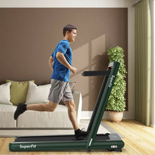 Load image into Gallery viewer, 4.75HP 2 In 1 Folding Treadmill with Remote APP Control-Green

