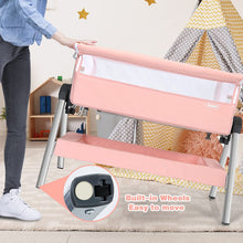 Load image into Gallery viewer, Portable Baby Bedside Sleeper with Adjustable Heights and Angle-Pink

