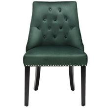 Load image into Gallery viewer, Modern Upholstered Button-Tufted Dining Chair with Naild Trim-Dark Green
