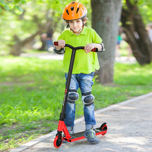 Boys Girls High End Pro Stunt Scooter Trick Scooter with ABEC-9 Bearings -Red