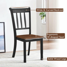 Load image into Gallery viewer, 2 Pieces Solid Whitesburg Spindle Back Wood Dining Chairs-Black
