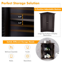 Load image into Gallery viewer, Bathroom Corner Storage Freestanding Floor Cabinet with Shutter Door-Brown
