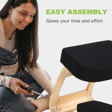 Load image into Gallery viewer, Ergonomic Kneeling Chair Rocking Office Desk Stool Upright Posture-Black
