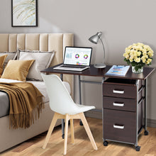 Load image into Gallery viewer, Folding Computer Laptop Desk Wheeled Home Office Furniture-Brown
