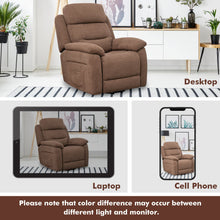 Load image into Gallery viewer, Power Lift Recliner Sofa with Side Pocket and Remote Control-Brown
