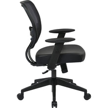 Load image into Gallery viewer, Office Star Professional Dark Air Grid Back Managers Chair - Leather Seat - 5-star Base - Black - 1 Each
