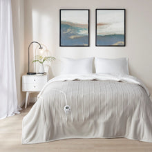 Load image into Gallery viewer, Fleece To Sherpa Heated Blanket - Twin ST54-0110 By Olliix
